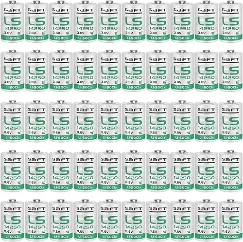 Miniatura 1 de WELLVEUSPaquete de 50 unidades para batería SAFT LS 14250 de 3.6 V, baterías de litio LS14250 de 3.6 V, batería de litio LS 14250 de 3.6 voltios,
