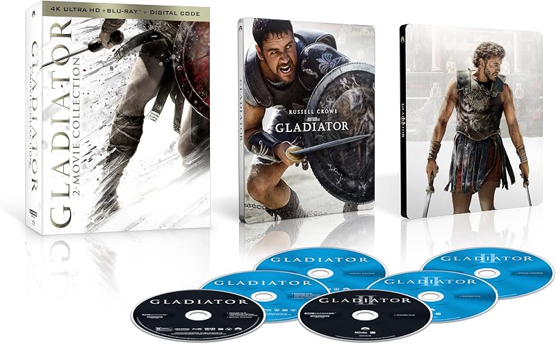 Gladiator + Gladiator II 2-Movie Collection 4K UHD Steelbook