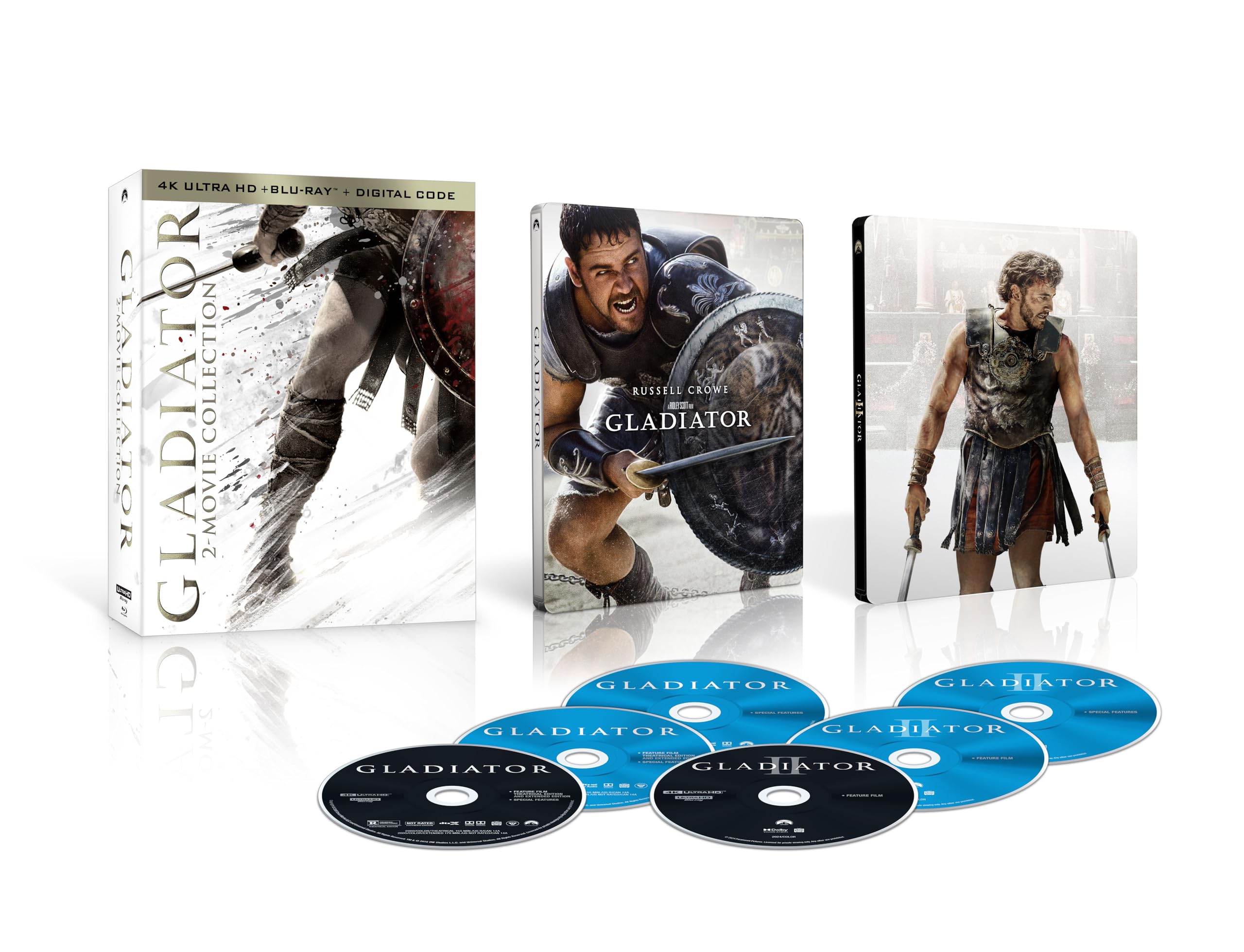 Gladiator + Gladiator II 2-Movie Collection Amazon Exclusive [4K UHD Steelbook]