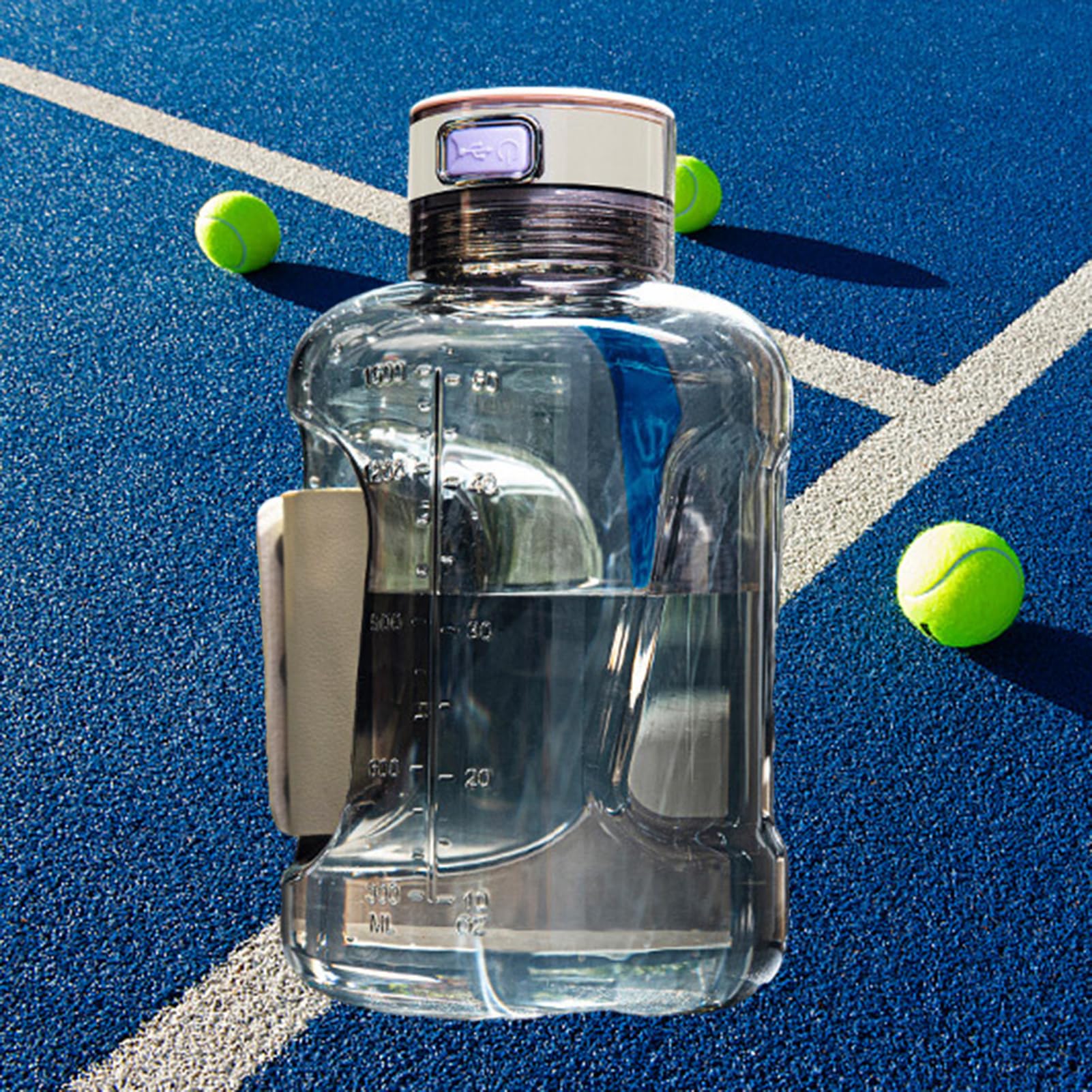 Hydrogen Water Bottle, Hydrogen Water Machine, 1.5l Hydrogen Water Generator with Rich in Antioxidants, Hydrogen Rich Water Glass Health Cup for Anti Ageing (1200ppb-2400ppb) (Grey)