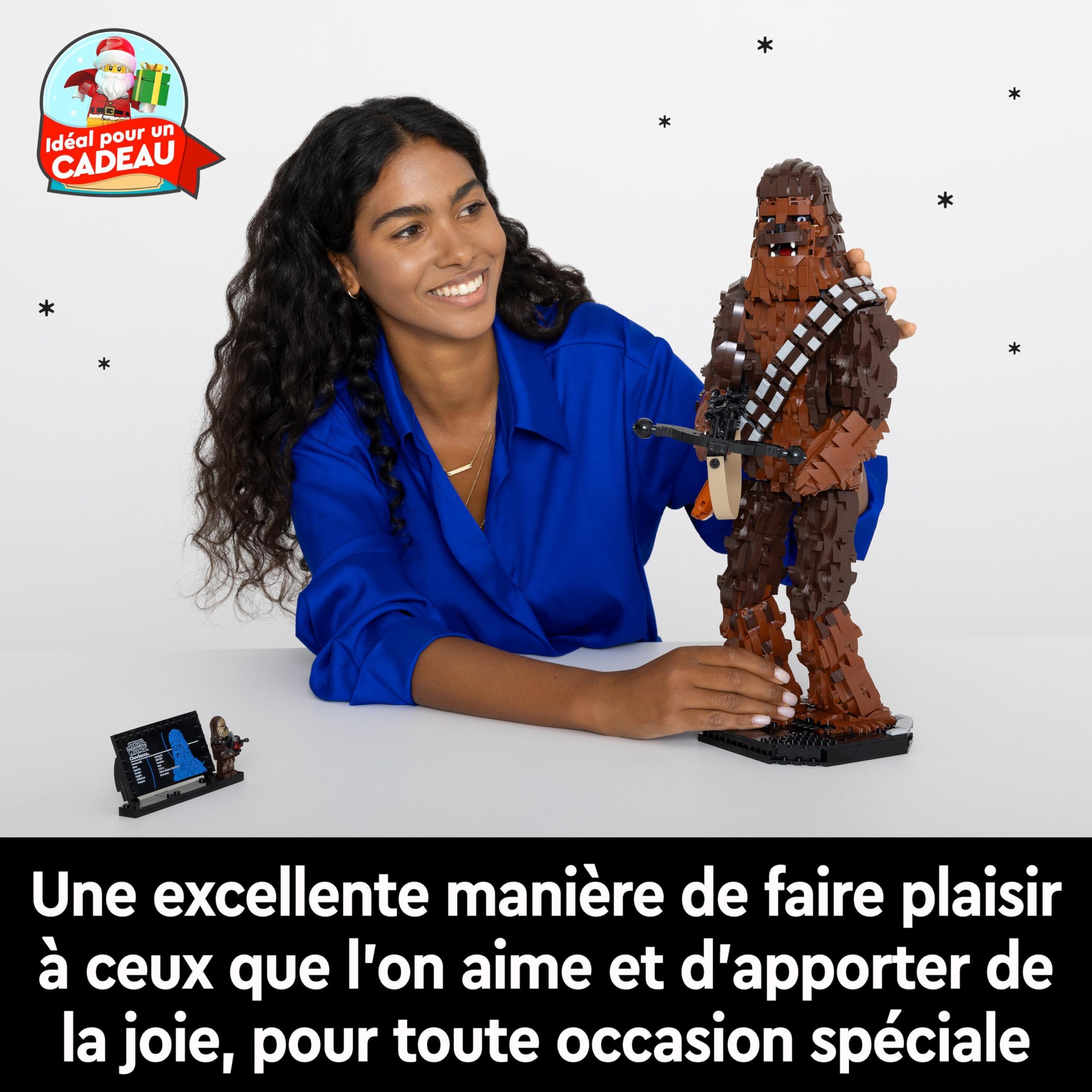 LEGO 75371 Star Wars Chewbacca, Figurine Wookiee avec Arbalète, Minifigurine et Plaque Descriptive, Retour du Jedi 40ème Anniversaire Maquette pour Adultes, Cadeau pour Adolescents, Hommes, Femmes