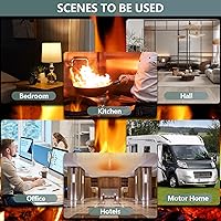 Vista 4 de Carbon Monoxide Detectors Plug in, 4-in-1 CO & Natural Gas Detector with Fast Response Sensor, Ultra-Thin Plug, Temperature & Humidity Display for