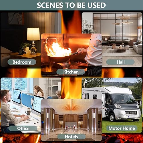 Miniatura 4 de Detectores de monóxido de carbono 4 en 1 y detector de gas natural, detectores de CO portátiles enchufables con pantalla de temperatura y humedad,