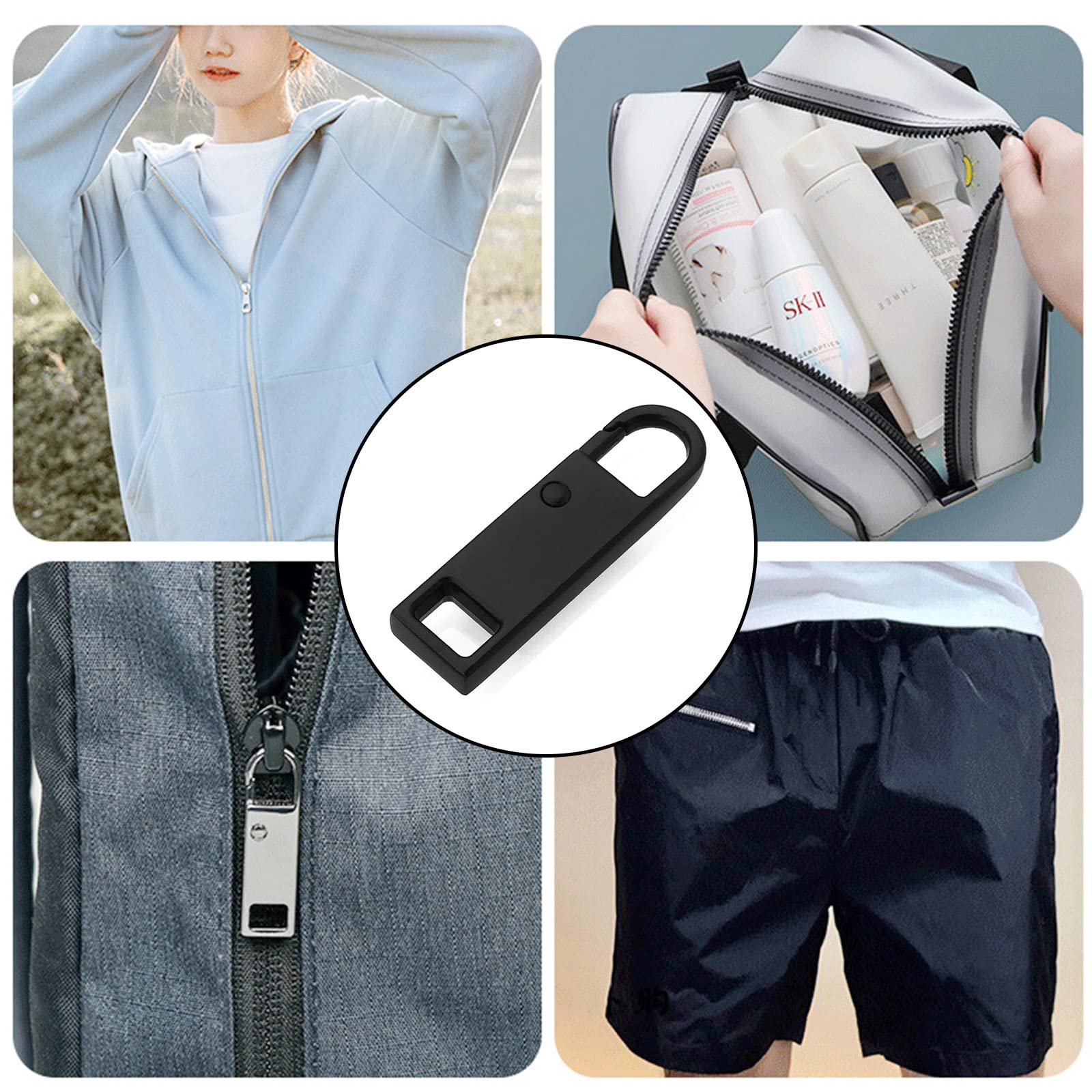 Angoily 4-tlg. Reißverschluss-Zugpulli Set - Doppelter Schutz Für Koffer & Reisegepäck