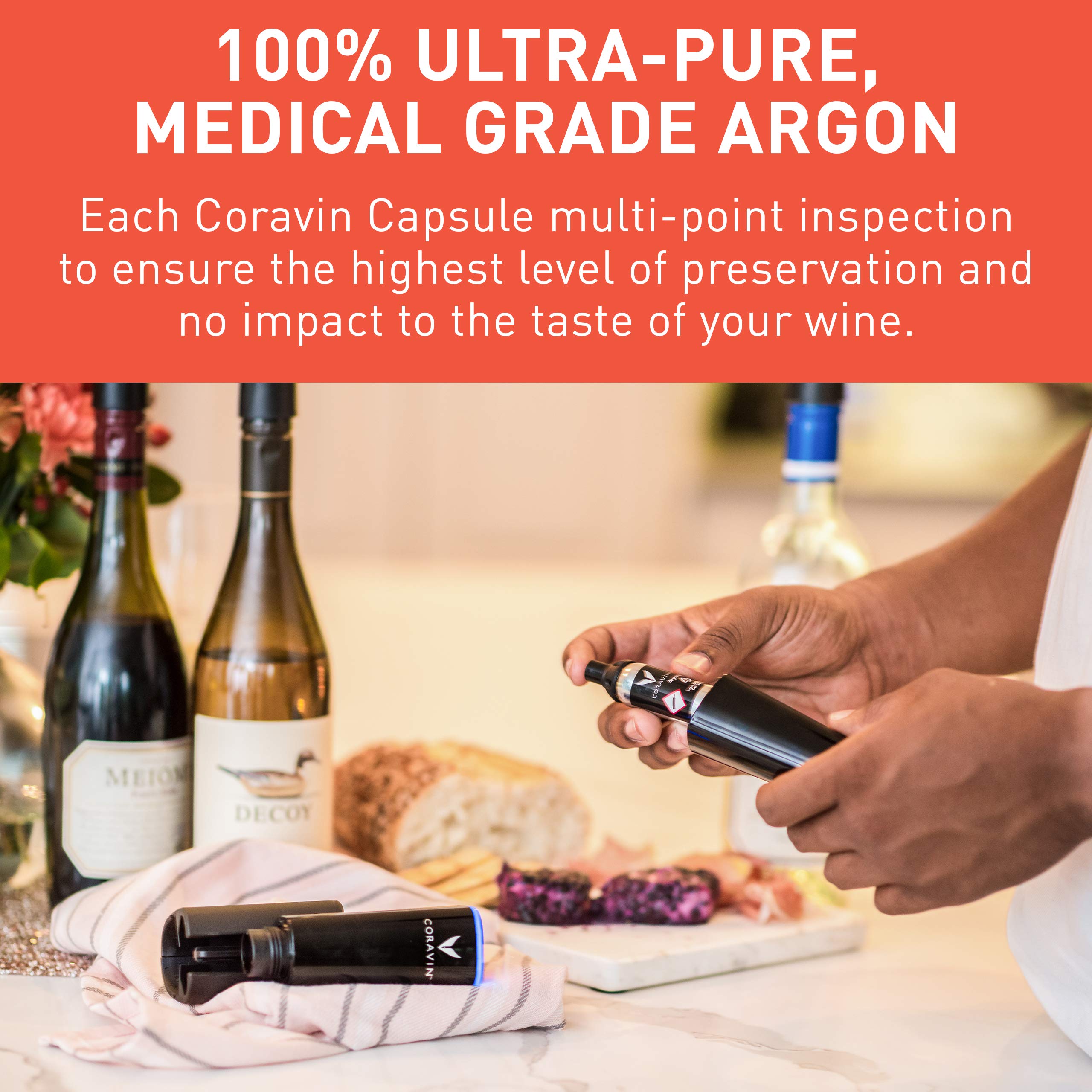 Coravin Pure Capsules Pack of 2 Argon Gas Cartridges for Coravin