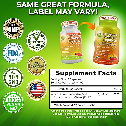 Miniatura 9 de Paquete de apoyo para el sistema inmunológico: quercetina con bromelina + vitamina C liposomal 1100 mg gel líquido + multivitamínico integral sin