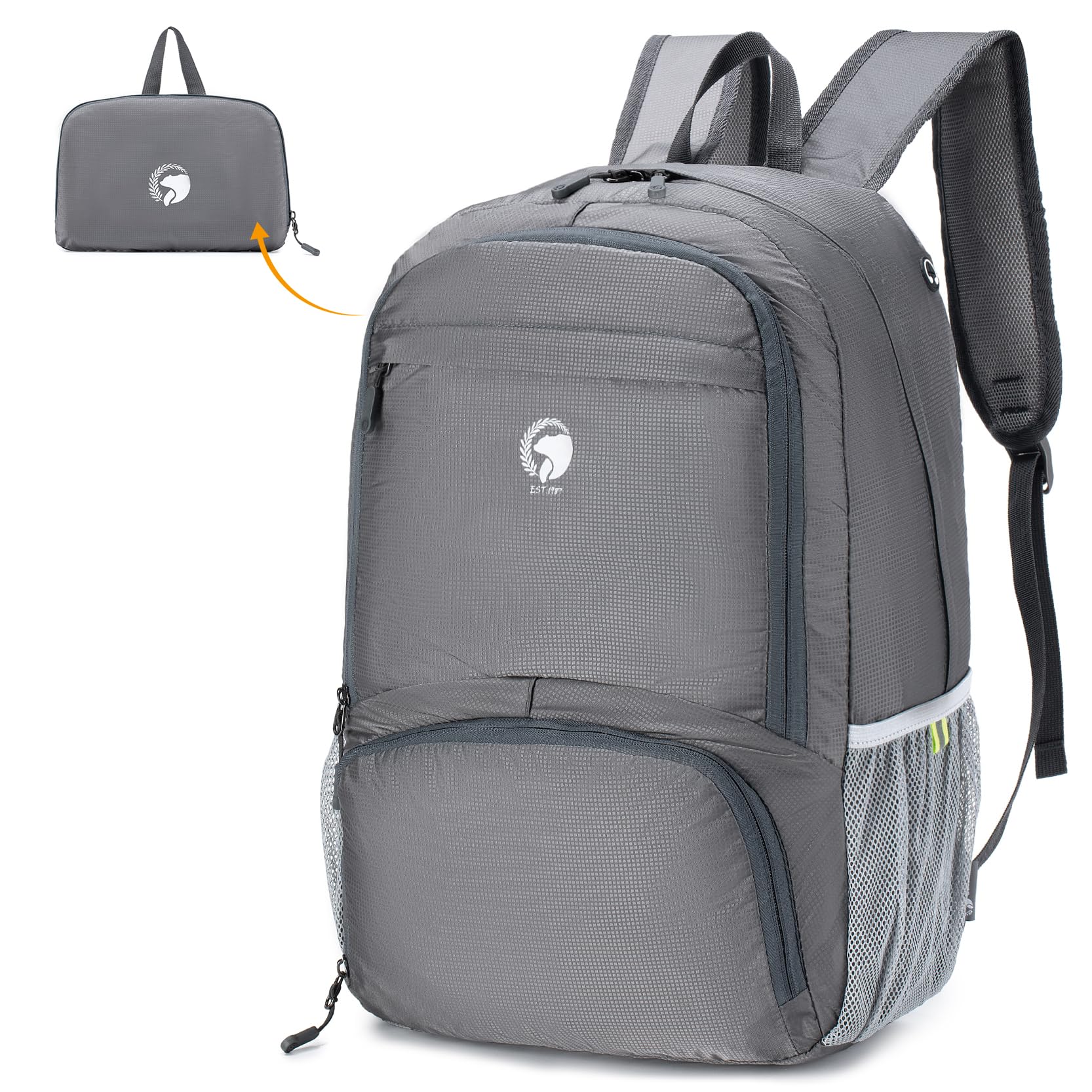 YOODI Sac à Dos 45x36x20cm Voyage Cabine Avion, 30L Nylon Pliable Étanche Sac à Dos Femme Homme Voyage Randonnée Cyclisme