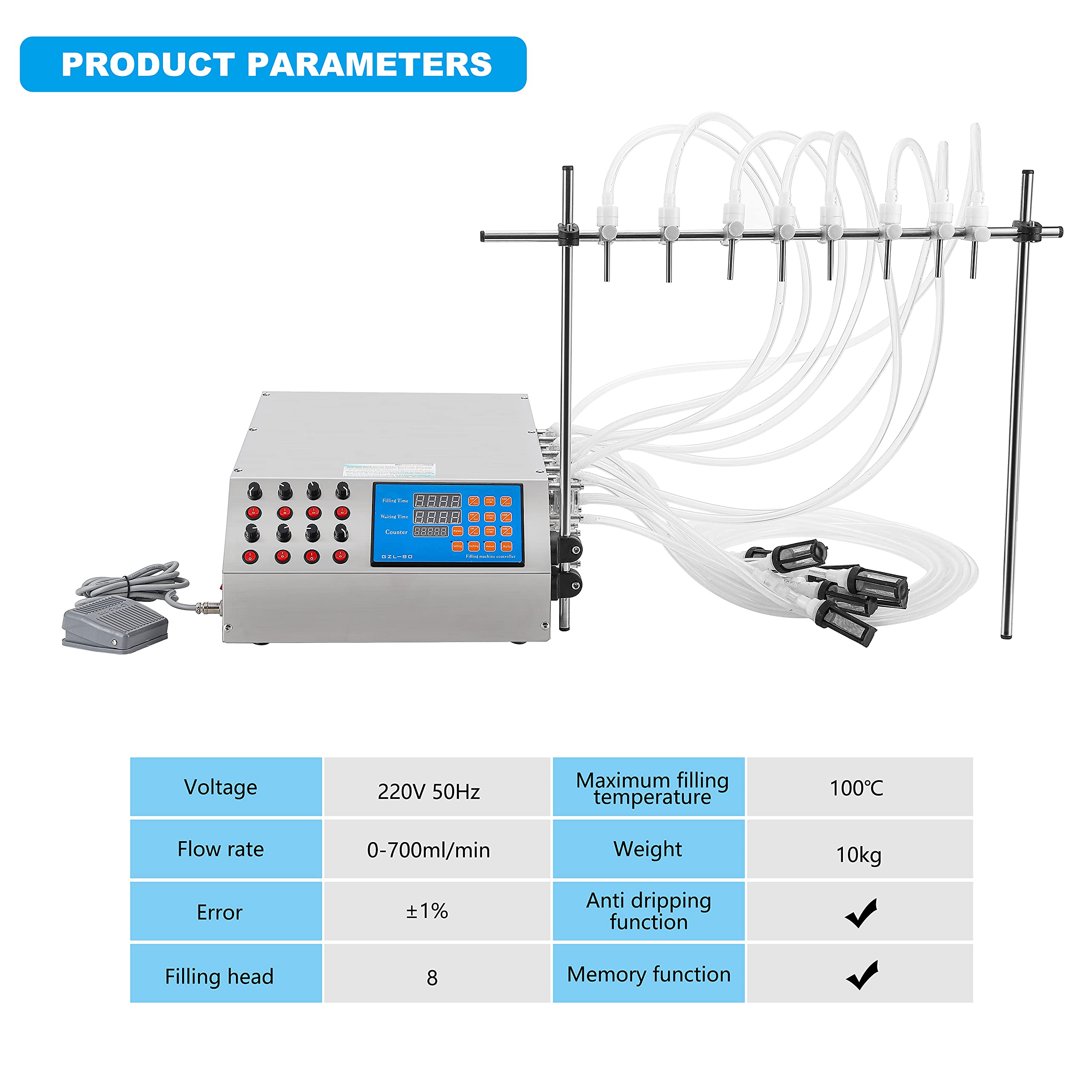 Metering Pump, 115V, 6 ft.