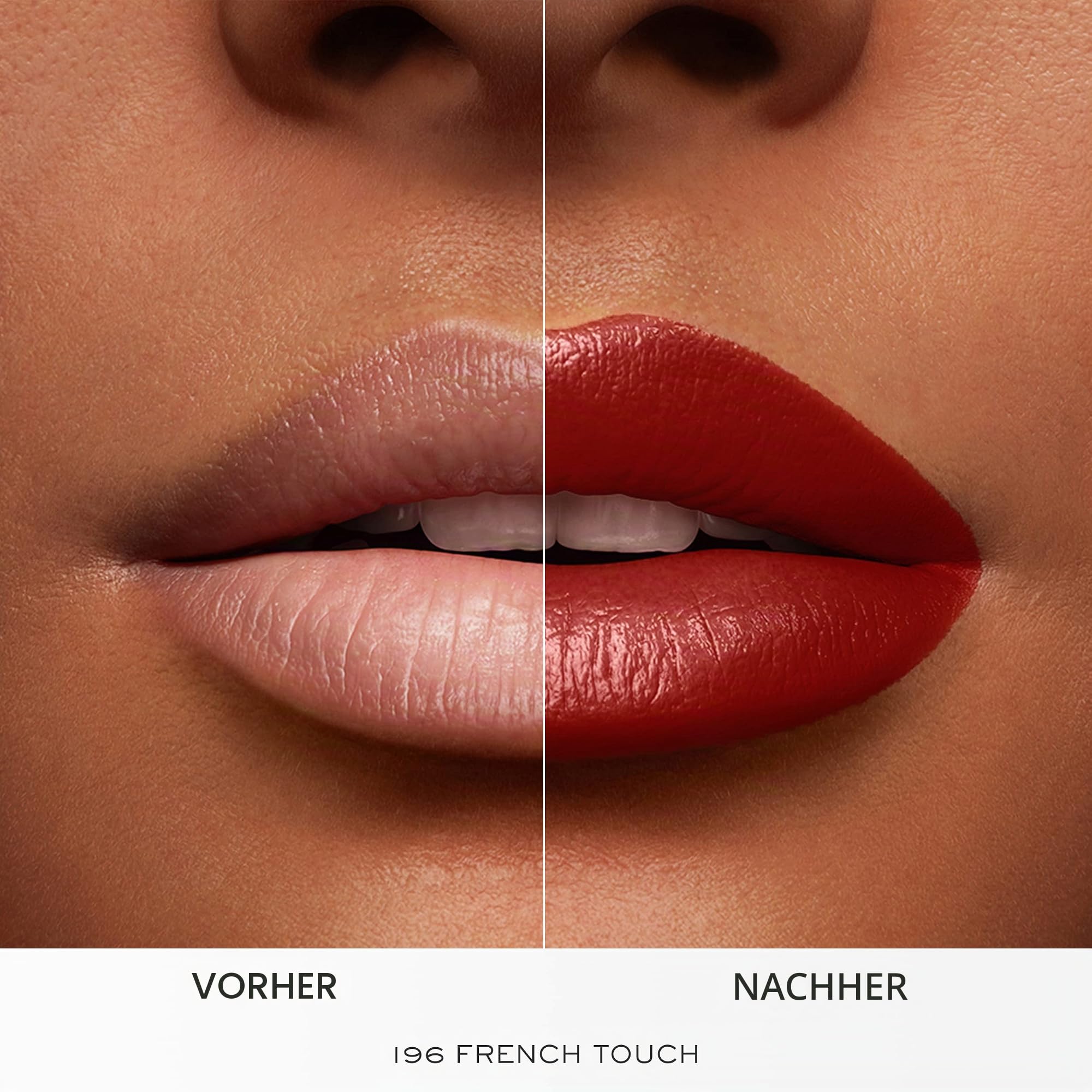 Lancôme L'Absolu Rouge Cream Lippenstift, 196 French-Touch, feuchtigkeitsspendende Formel, für geschmeidige Lippen, kombinierbar mit Lip Liner und Lipgloss, 4,5g