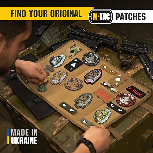 Miniatura 6 de M-Tac Morale Patch Valkyrie - Parche militar táctico bordado con cierre de gancho en el respaldo, parches para chaleco, mochilas, sombreros