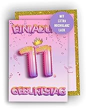 Edition Colibri 10 Invitation Cards Children's Birthday Pink Glitter Party Invitation Invitation Children's Birthday Girl Invitation 11th Birthday Funny Invitation Cards Children's Birthday A6