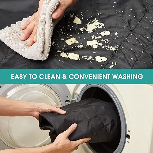 Miniatura 5 de 45 x 36 pulgadas - Almohadilla de cama de posicionamiento con asas, lavable para cama de hospital, ropa de paciente, hojas deslizantes impermeables