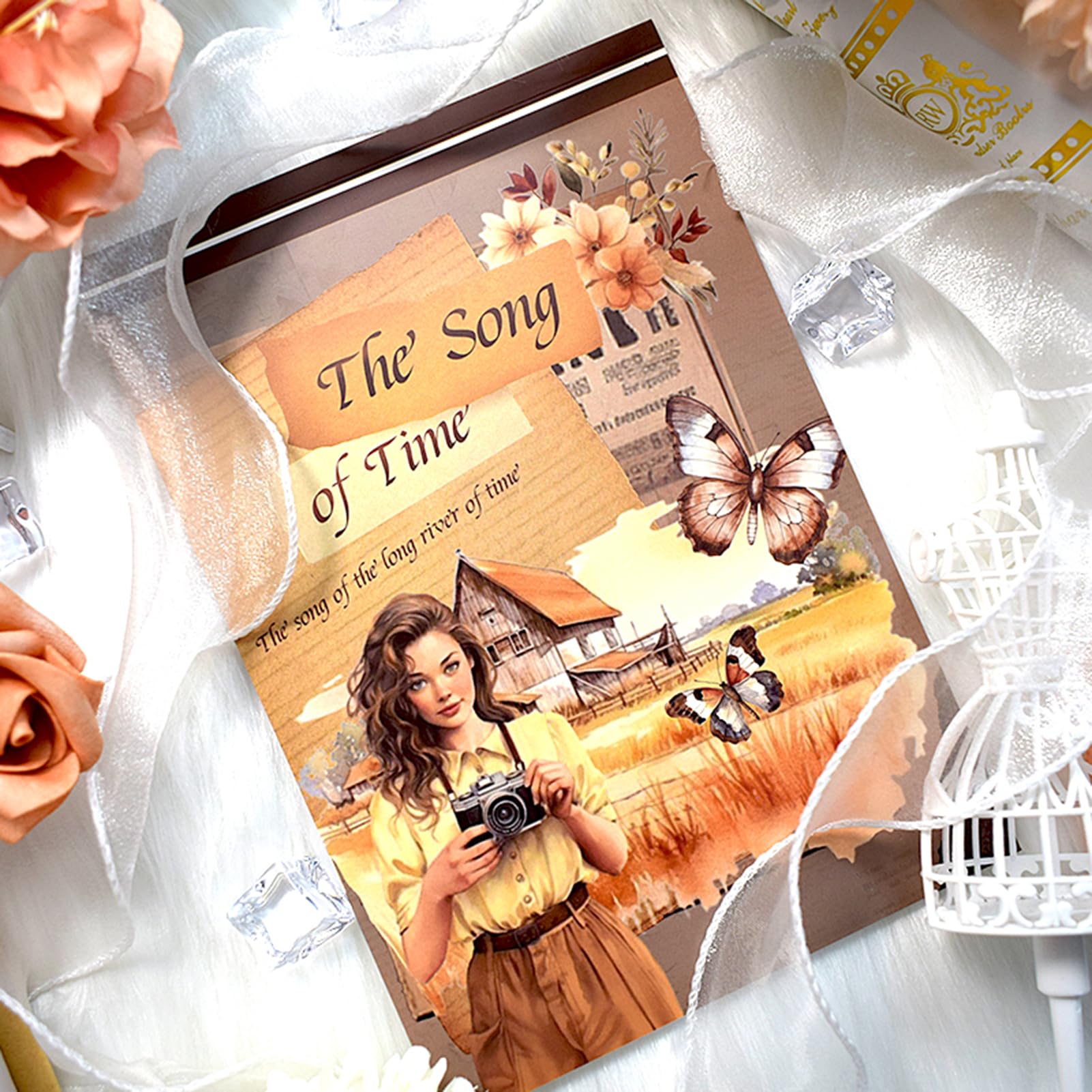 SIBLYMONA 170-Piece Vintage Scrapbooking Stickers Pack - Junk Journal Ephemera For DIY Crafts