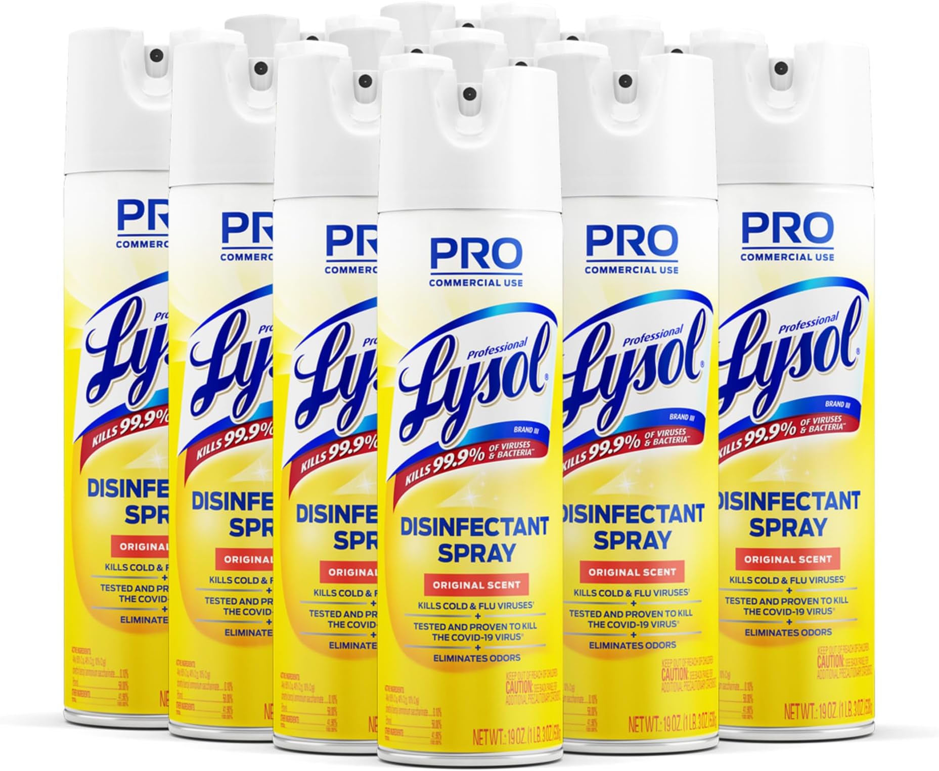 Professional Disinfectant Spray, Original Scent, 19 Oz., Case Of 12
