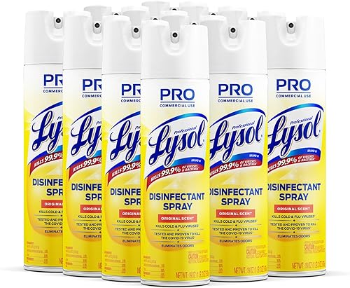 Lysol -04650CT - Espray desinfectante profesional, aroma original, 228 onzas (12 x 19 onzas)