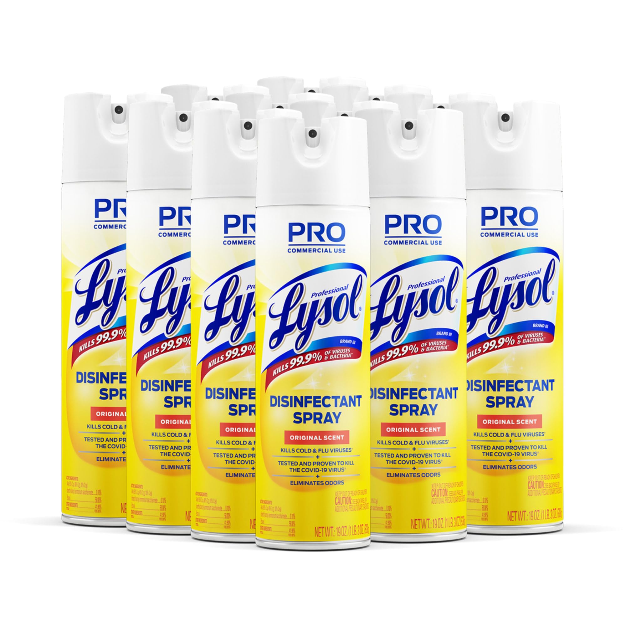 Professional Disinfectant Spray, Original Scent, 19 Oz., Case Of 12