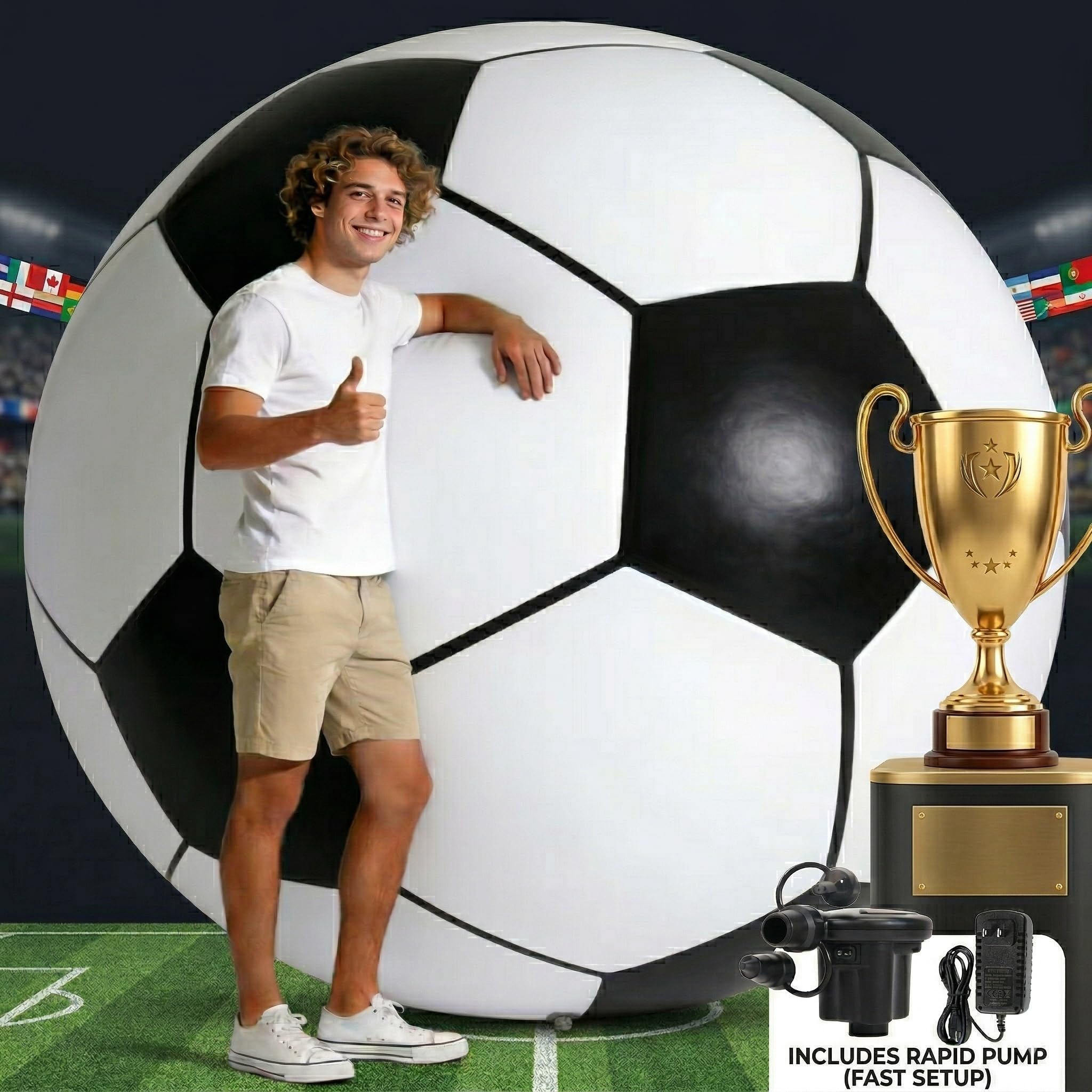 Photo 1 of Tademis 80" Giant Inflatable Soccer Ball
