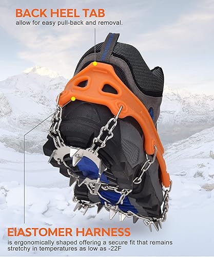 Miniatura 4 de Aliglow Empuñaduras de nieve de hielo sobre zapatobota de tracción de tacos de tacos antideslizantes calzado