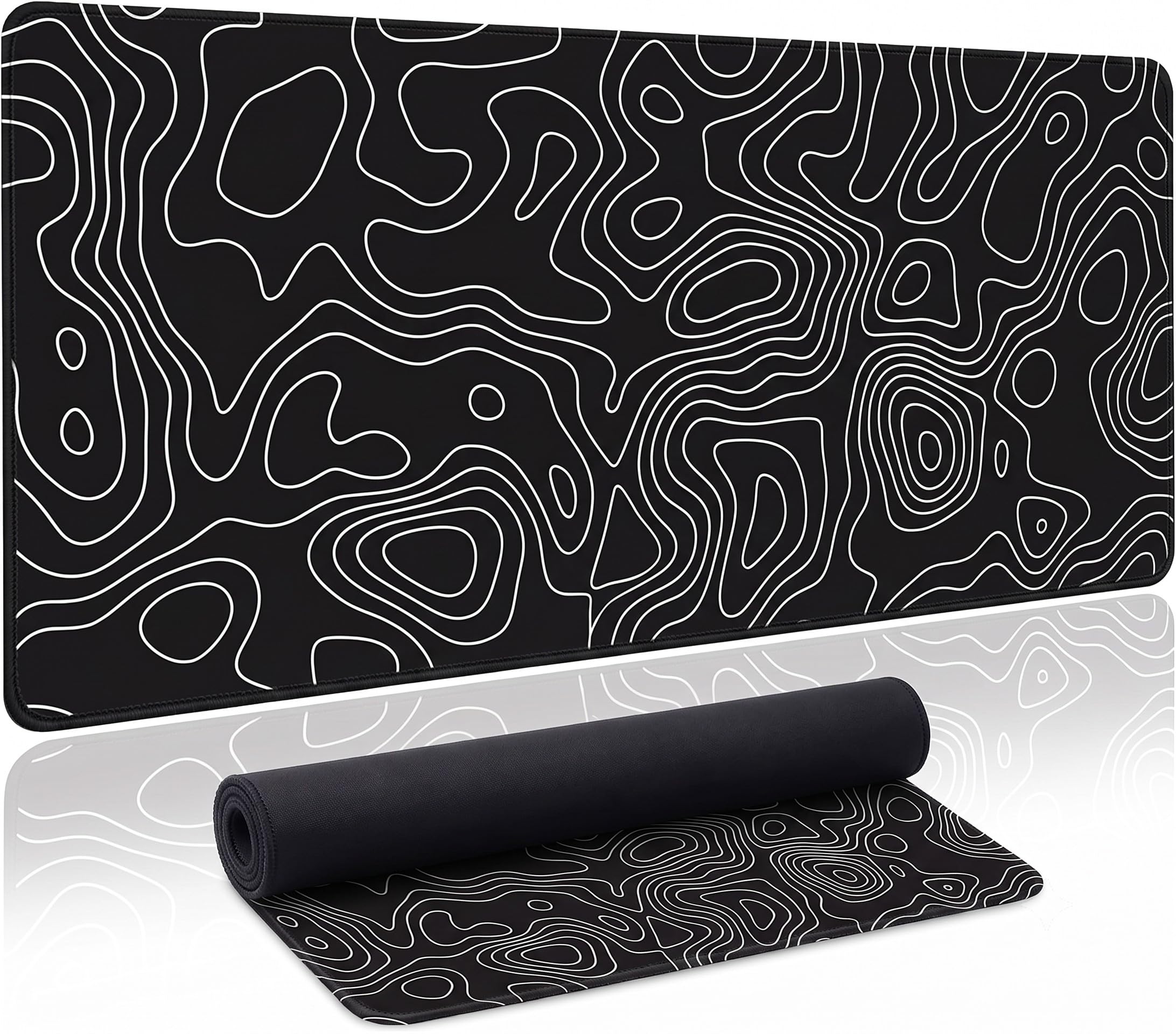 Saco XXL Gaming Mouse Pad for PC – Large Desk Mat 900×400×3mm, Extended Non-Slip Rubber Base, Waterproof Surface, Topographics Design, Big Keyboard Mouse Pad for Office & Home Setup — Amazon image 10