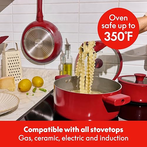 Miniatura 7 de So Yummy by bella Juego de 12 piezas de utensilios de cocina con revestimiento antiadherente de cerámica EverGood y utensilios de silicona y madera,