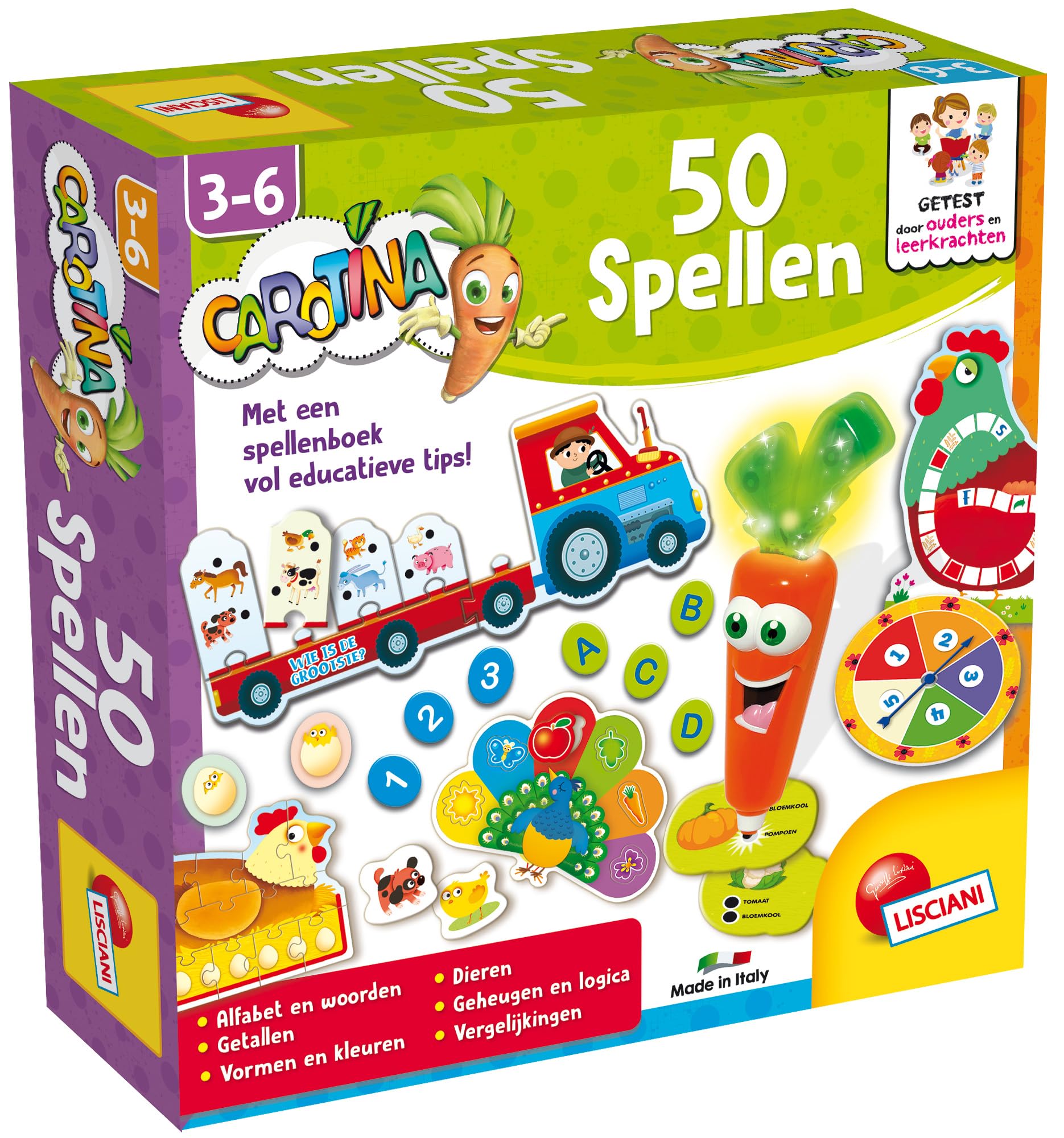 Coffret Éducatif Lisciani - 50 Jeux Interactifs pour Enfants de 3 à 6 Ans