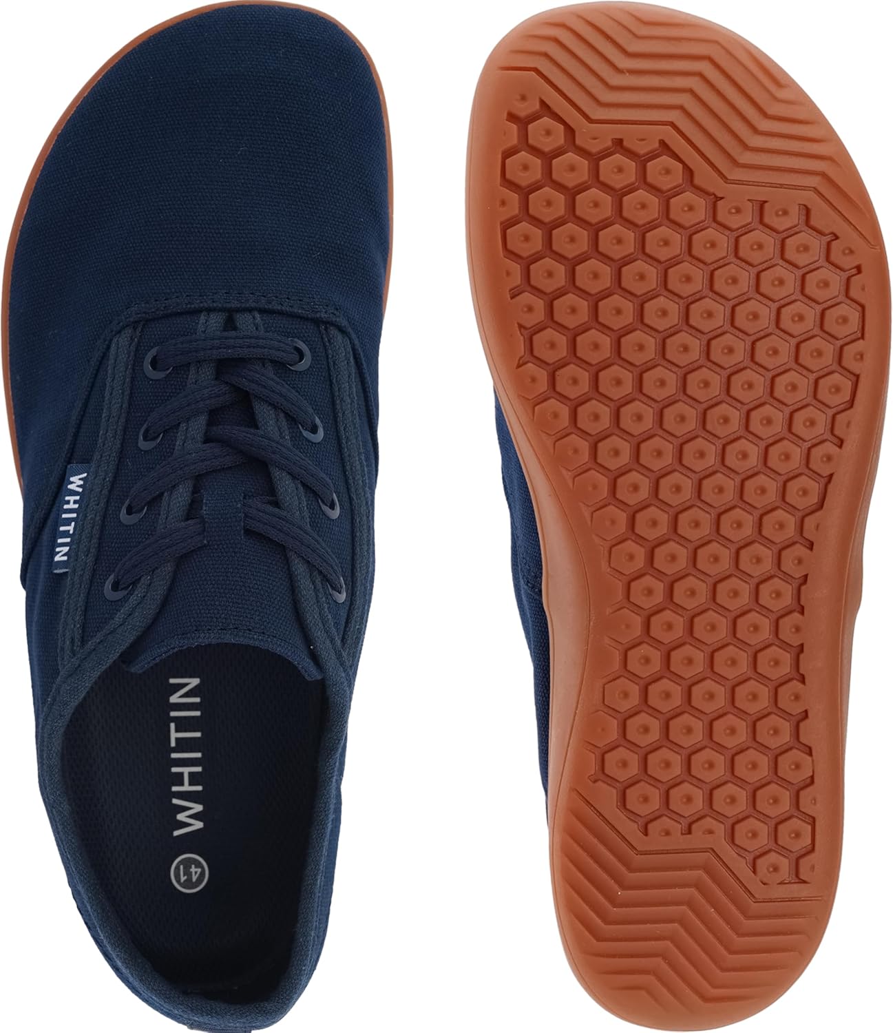 WHITIN Men's Wide Canvas Barefoot Sneakers | Zero Drop Sole | Minimalist Footwear - Image 5