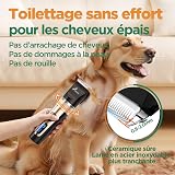 Gimars 6 en 1 Silencieuse Tondeuse Pour Chien Sans Fil 4 Vitesses 7000 U/min, Rechargeable à Faible Bruit Pour Poils d'Animaux Long Epais, Kit De Tondeuse Professionnelle Pour Chiens Et Chats - 5
