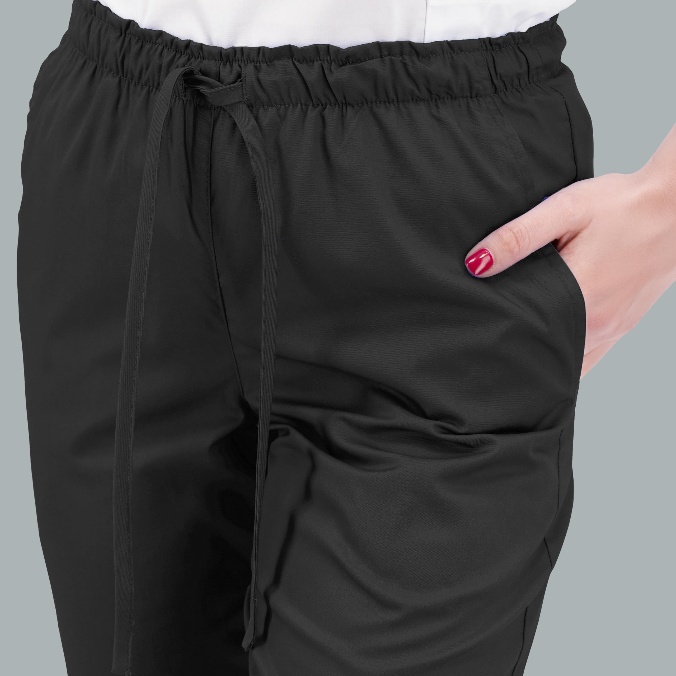PALLTEX Carlo Pantalones de Cocinero Unisex, Pantalones de Cocinero, Pantalones de Panadero EN 13688 con Cintura elástica con cordón