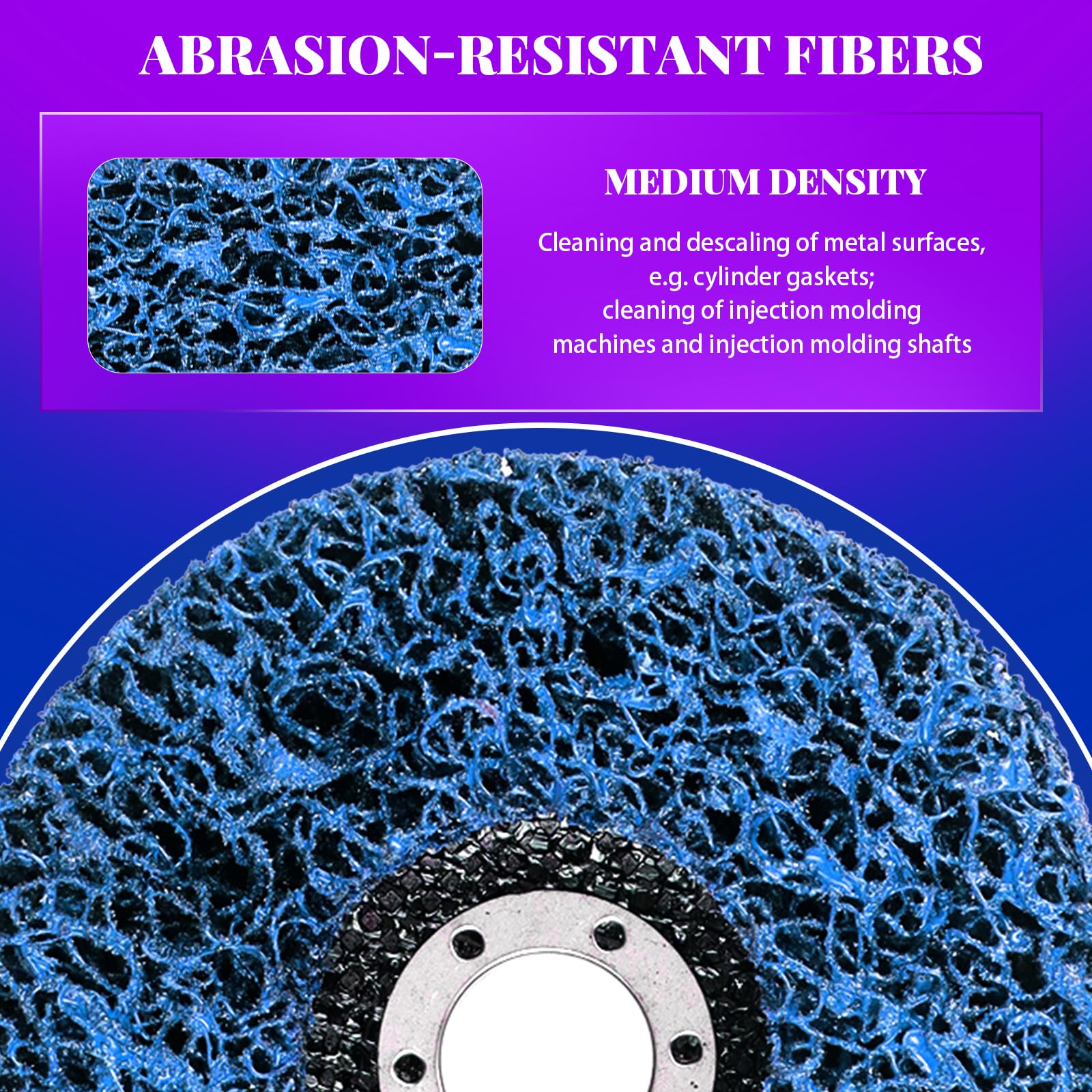 Discos de limpieza gruesos CSD de 125 mm, 7 discos CSD de 125 mm, discos abrasivos para amoladora angular, eliminar el óxido, para eliminar el óxido y eliminar el óxido (azul, 7, mediano)