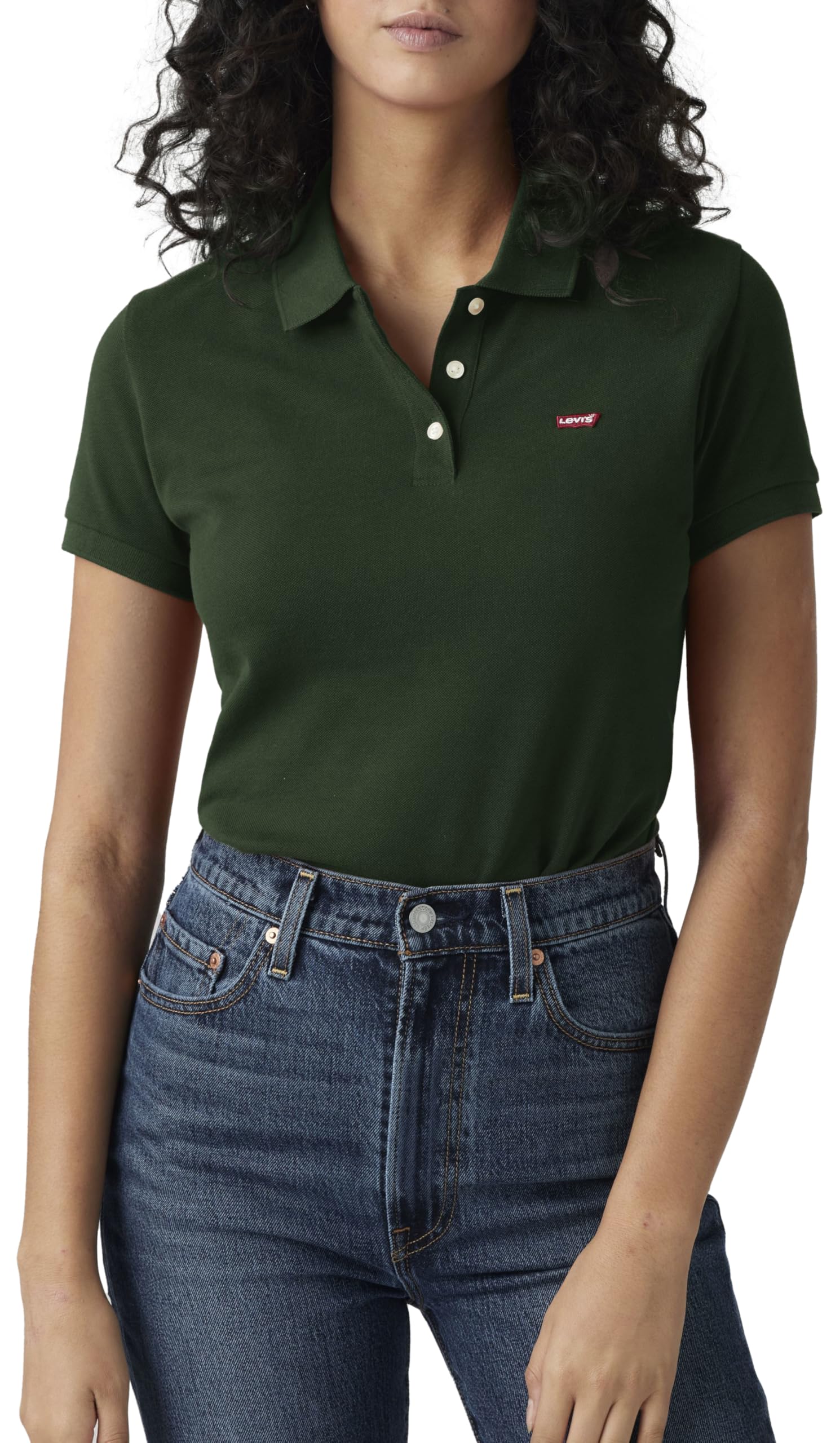 Levi's Women's LSE HM Polo Shirt, Color Mountain View, rozmiar L, Mountain View, L