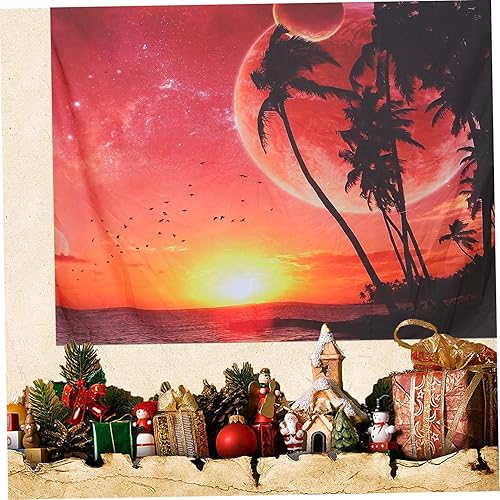 Miniatura 9 de TOPPERFUN 1 Pc Home Decor Tapestry Wall Hangings Curtain Trim Home Decoration Ocean Decor Wall Hanging Ornaments Hawaiian Decor Beach Tapestry