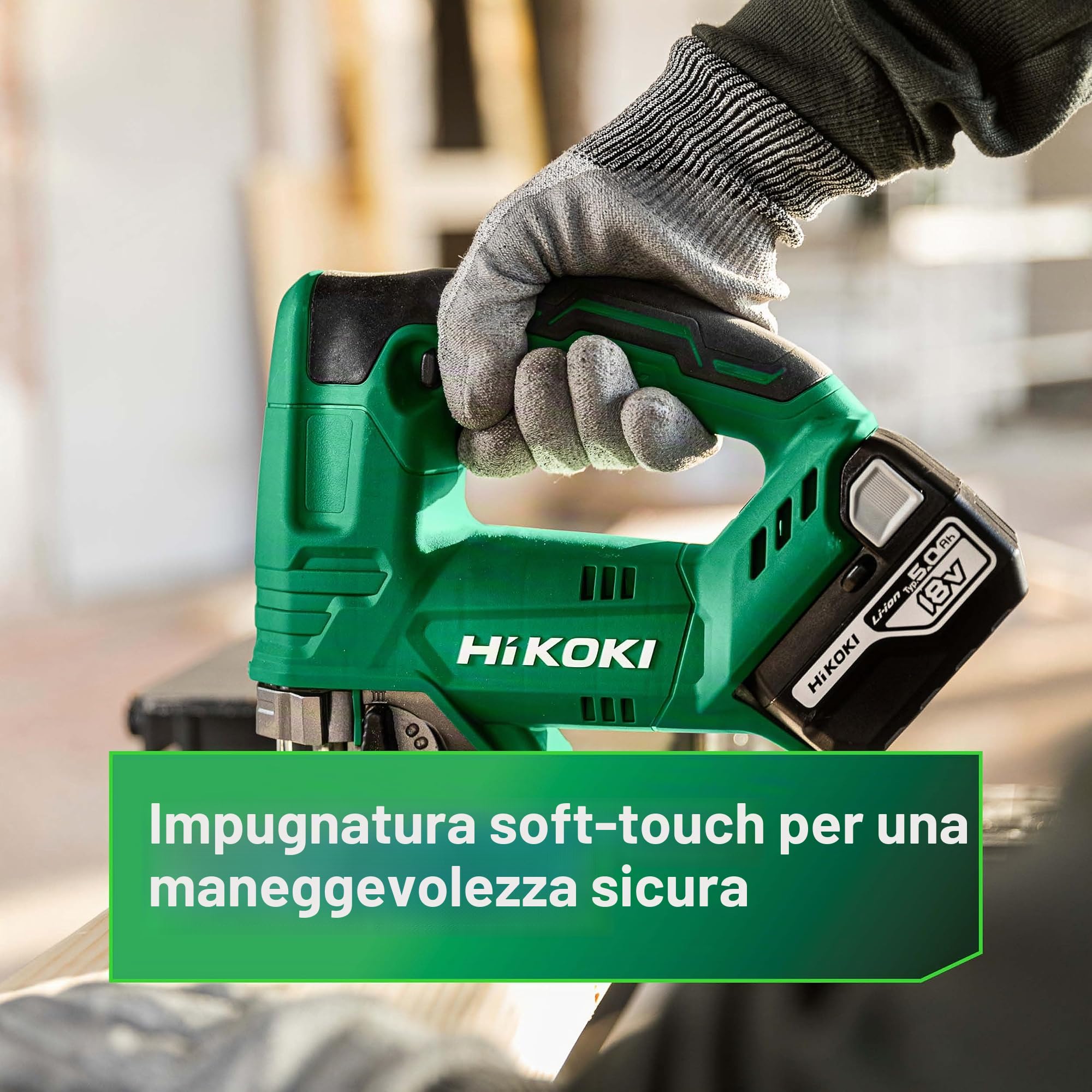 HIKOKI CJ18DAW2Z - Sierra de calar SIN BATERIAS NI CARGADOR 18V Li-Ion 0-2500 rpm 1,93 Kg con maletin