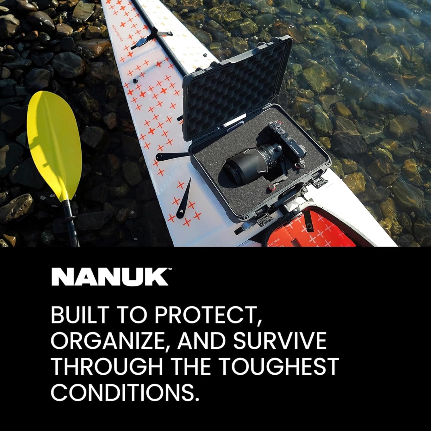 NANUK 910 Hard Case with Customizable Cubed Foam, IP67 Waterproof, Dustproof and Impact Resistant, 14.3” x 11.1” x 4.7”, Rugged Construction for Ultimate Protection, Made in Canada – Graphite - Image 7