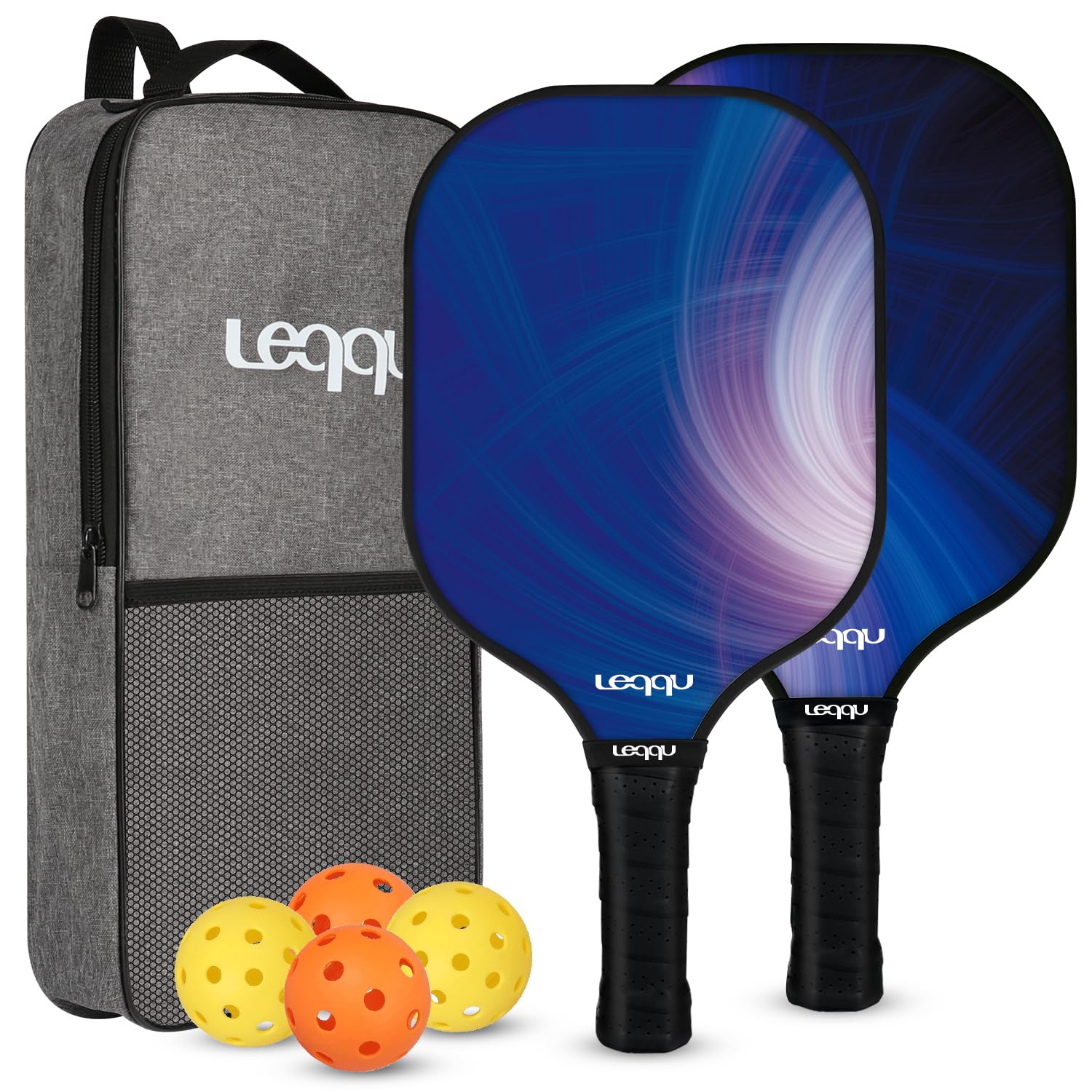 Fiberglass Pickleball Paddles Set of 2 Lightweight Honeycomb Core Control | Durable Polym…
