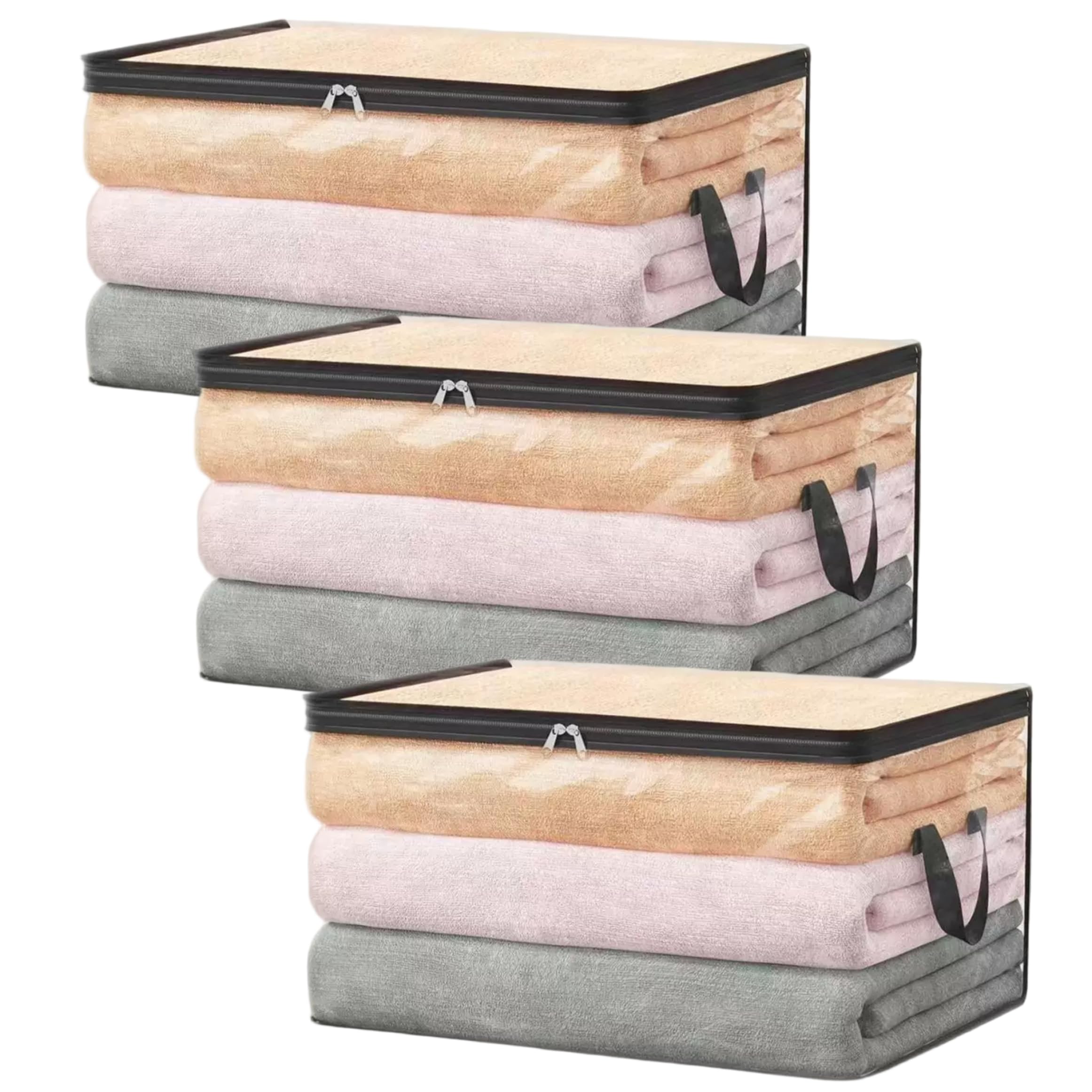Bolsas de almacenamiento de PVC impermeables organizador de hogar con asas y cremallera L