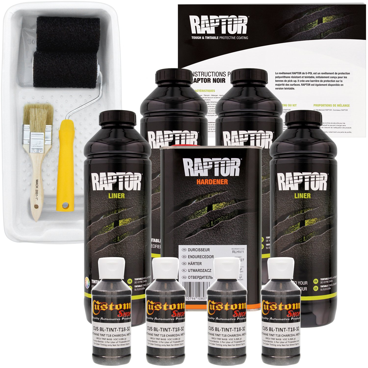 Amazon.com: U-POL Raptor Charcoal Metallic Urethane Spray-On Truck