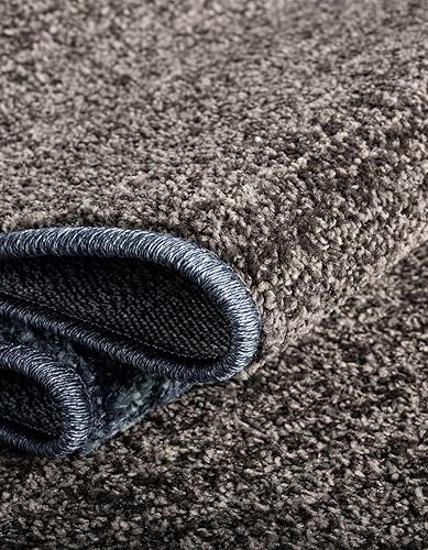 Miniatura 5 de Unique Loom Colección Otoño Alfombra Providence (6 pies 1 pulgada x 9 pies, rectangular, azul gris  marrón claro)