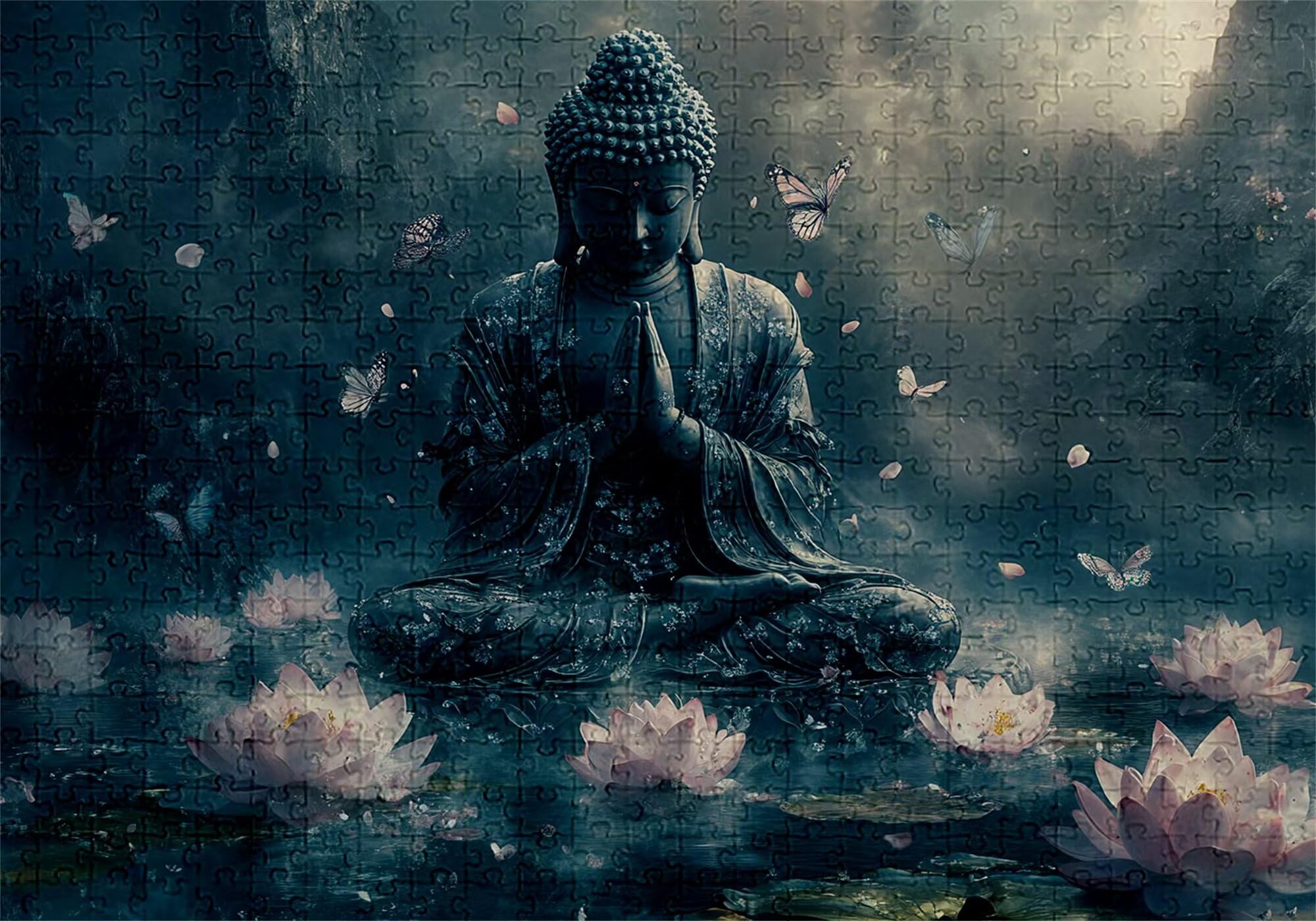 Puzzle 3000 elementów Zen Puzzle dla dorosłych religia 122 x 81 cm Unikalne rzemiosło klasyczne 3D drewniane układanka do rodzinnych gier aktywnych, układanka do samodzielnego wykonania nawet do