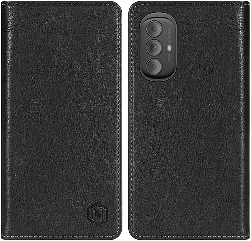 Neiye Motorola Moto G Power (2022) - Funda tipo cartera con bloqueo RFID, soporte de ranura para tarjetas, funda protectora de cuero para Moto G