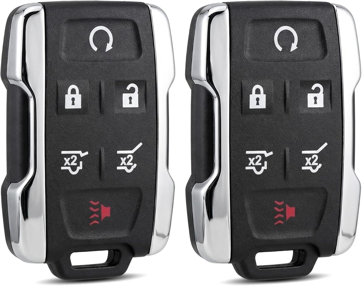 Key Fob Replacement for 2014 2015 2016 2017 2018 2019 2020 Chevy Tahoe Suburban GMC Yukon/Yukon XL Denali Keyless Entry Remote 6 Buttons M3N-32337100 2Pcs