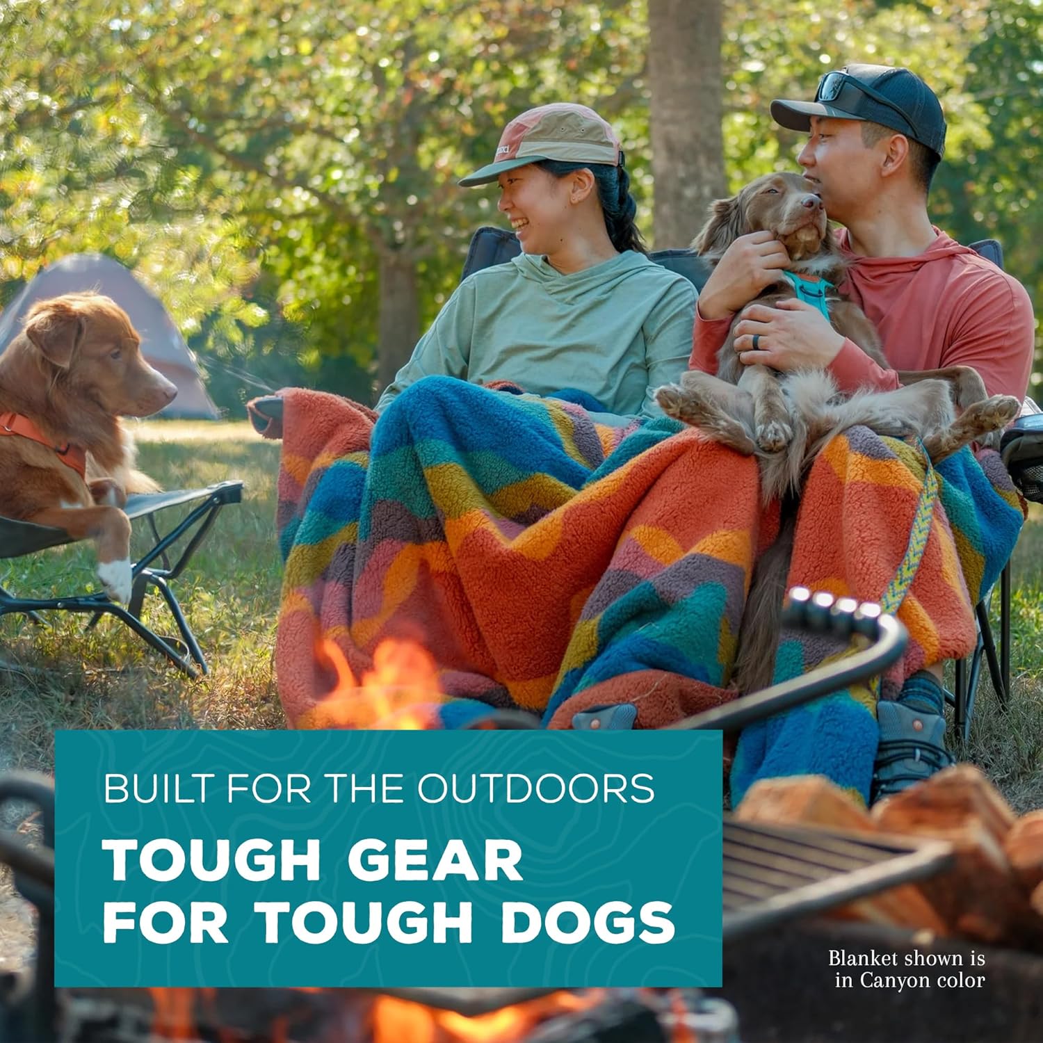 Wilderdog Sherpa Fleece Waterproof Dog Blanket - 50" x 40" - Canyon