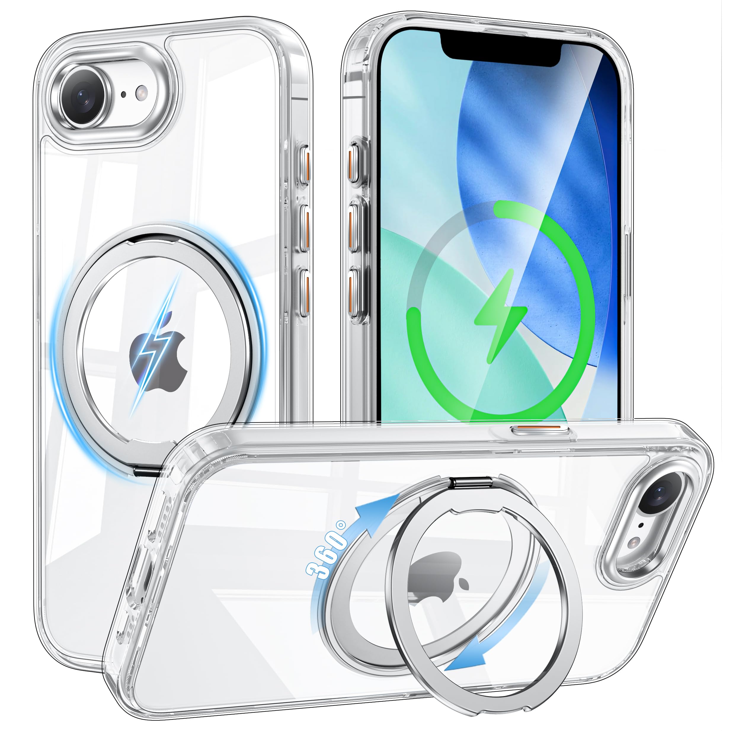Amazon.co.jp: iPhone 17e / iPhone 16e 用 ケース Magsafe対応 360