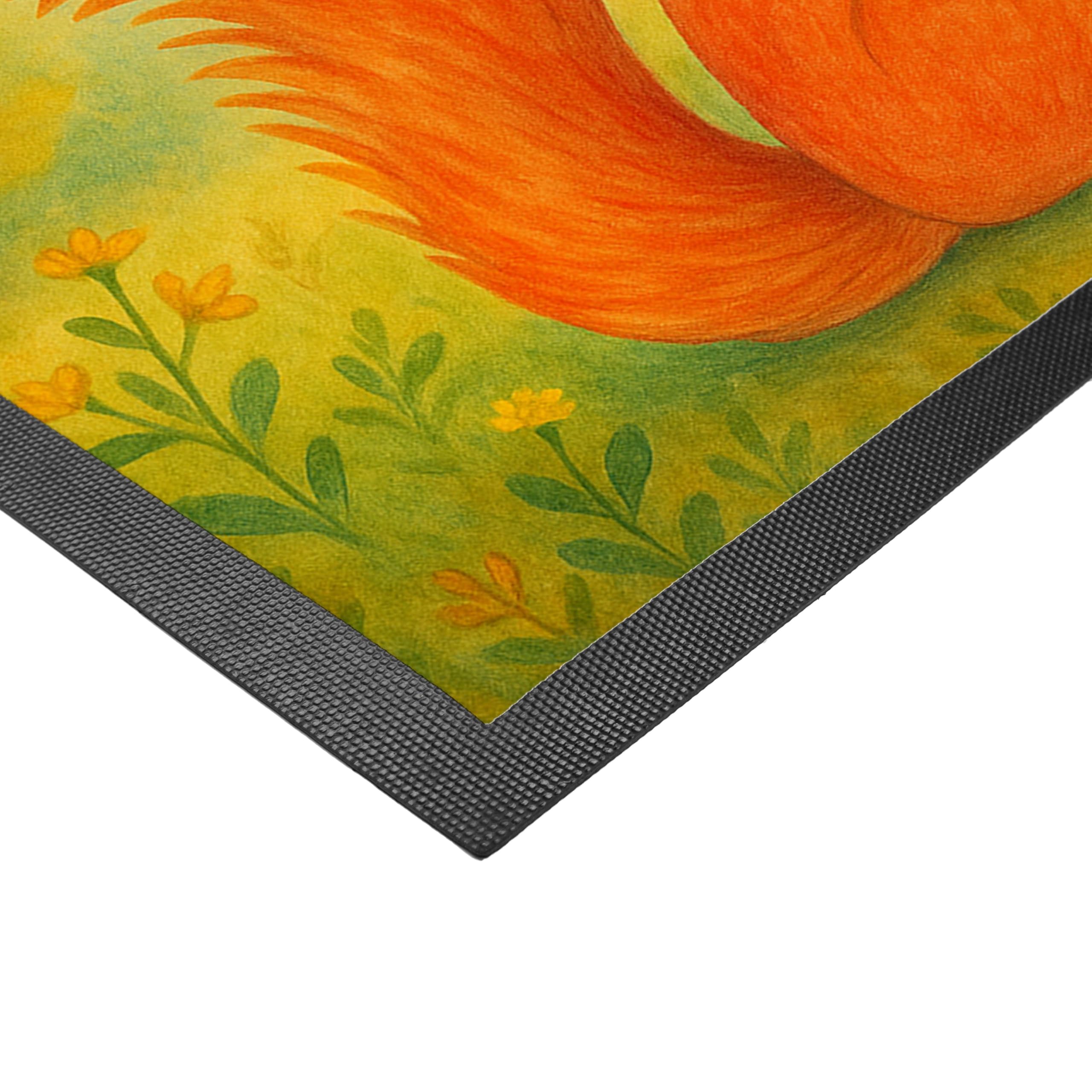Mr. & Mrs. Panda Fussmatte personalisiert Eichhörnchen Blume Design 60 x 90 cm - Geschenk, Lustige Sprüche, Fußmatte personalisierbar, Motivation, Personalisierte, Spaß, mit Namen, Spruch Positiv
