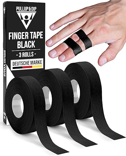 Cinta adhesiva deportiva extra fuerte, 3 rollos de cinta atlética para dedos, cinta deportiva agradable a la piel, cinta para levantamiento de