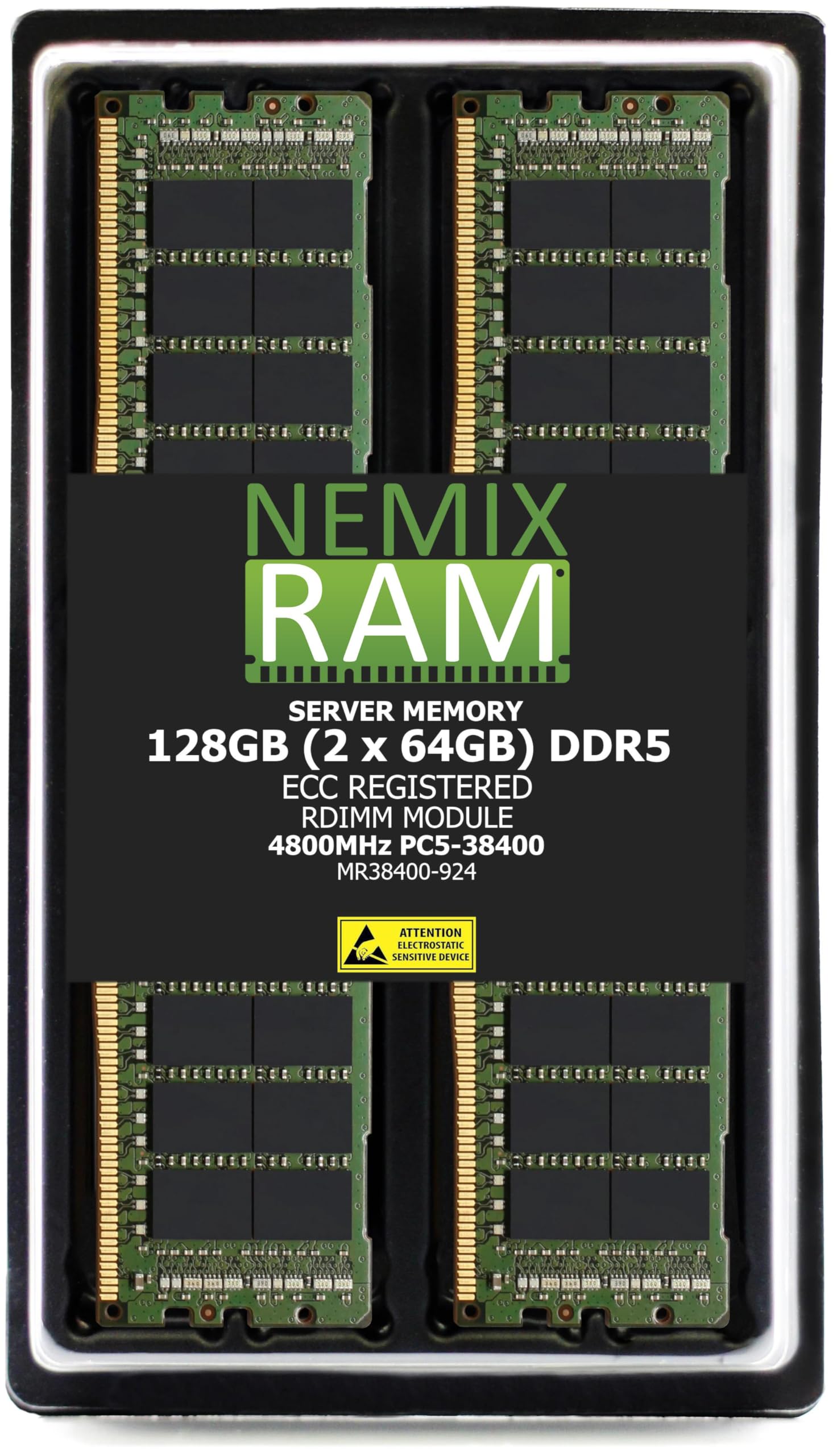 128GB 2X64GB DDR5 4800MHZ PC5-38400 2Rx4 1.1V CL40 288-PIN ECC Registered RDIMM NEMIX RAM Server Memory KIT Compatible with ASRock Industrial Motherboard EATX IMB-1900, IMB-1902-image-46