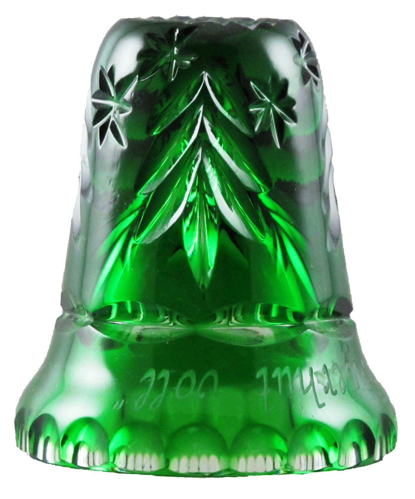 Dé à coudre XXL en cristal de plomb vert sublimez votre décoration de salon