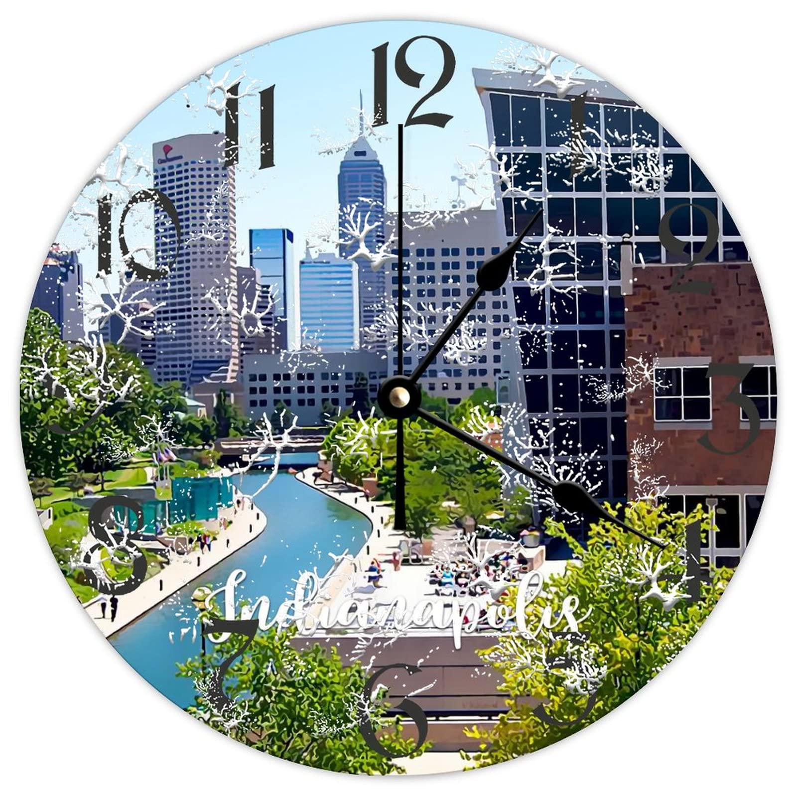 Horloge murale en bois Indianapolis pour une chambre zen et rétro