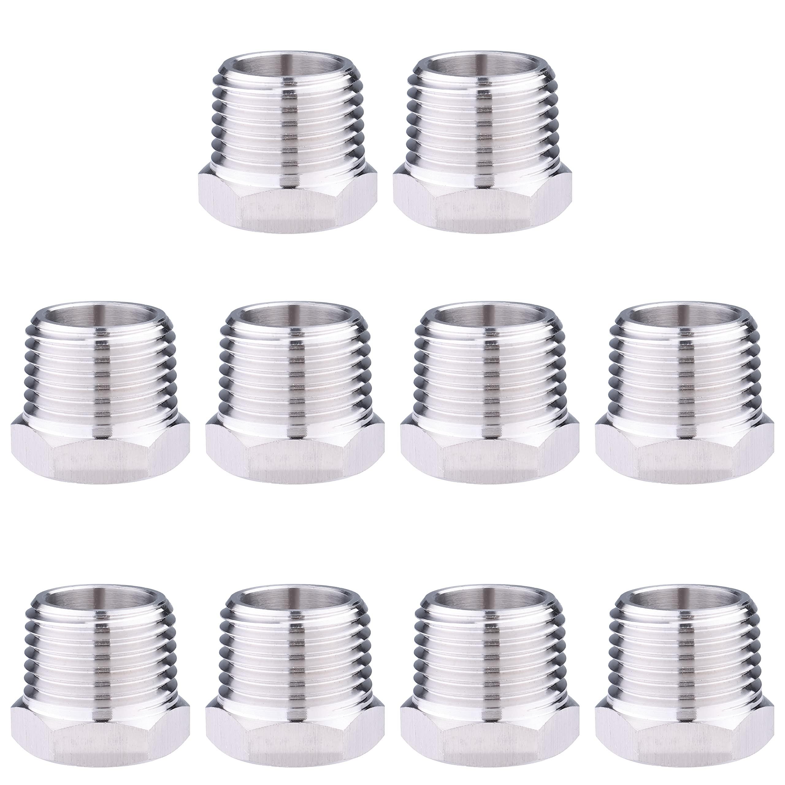 Tubería hexagonal para barco con rosca NPT de 1/2 pulgada de acero inoxidable para agua y motor