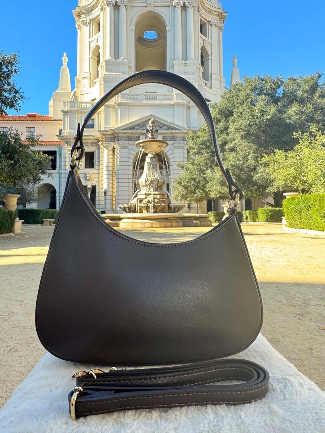 Ivan Troy Elegant Lala Leather Handbag - Italian Craftsmanship | Italian Shoulder Bag for Women (Coffee) - Image 7