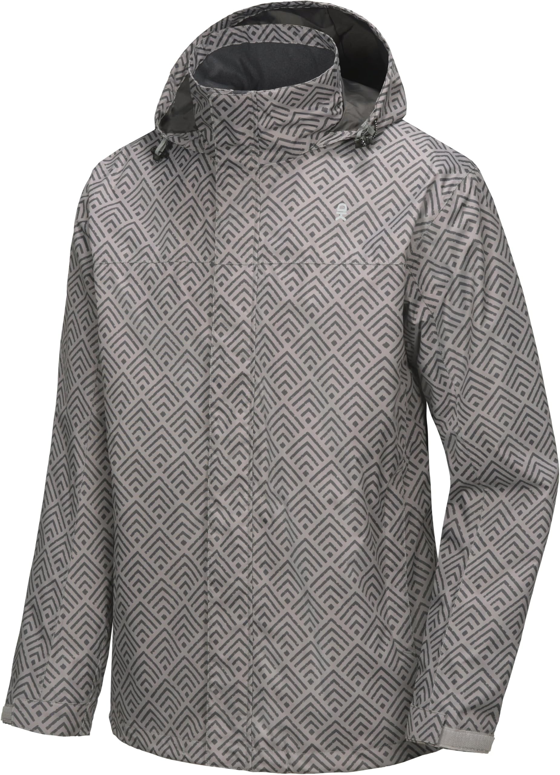 Rain Jacket Men's Waterproof Breathable Raincoat Lightweight Windproof Softshell Jacket Outdoor Jacket for Hiking, Cycling, Travel